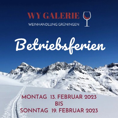 Betriebsferien 13.-19. Februar 2023